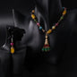 Natural Multicolored Tourmaline Himalayan Style Necklace & Earrings Set | Vibrant Elegance