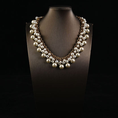 Mother of Pearl Multilayer Necklace | Himalayan Courtly Elegance