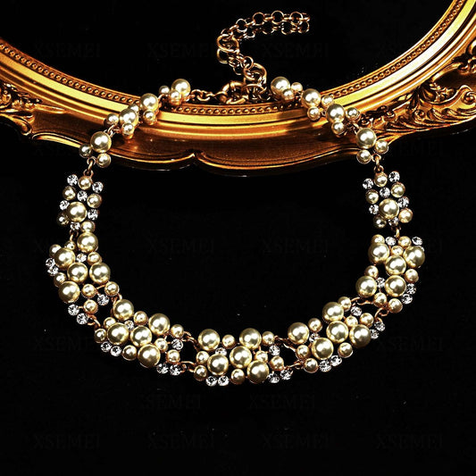 Vintage Pearl Choker Necklace | Short Length | Timeless Elegance