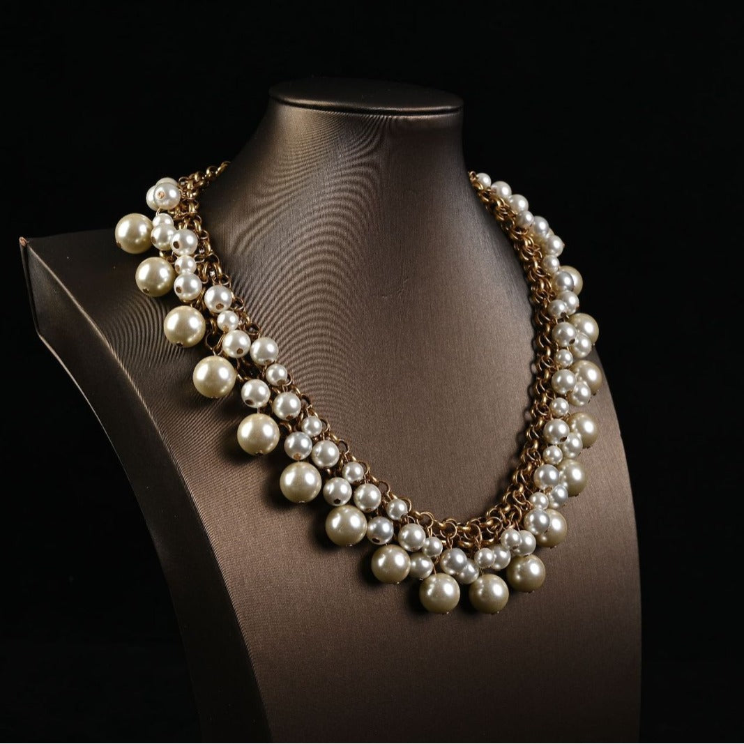 Mother of Pearl Multilayer Necklace | Himalayan Courtly Elegance